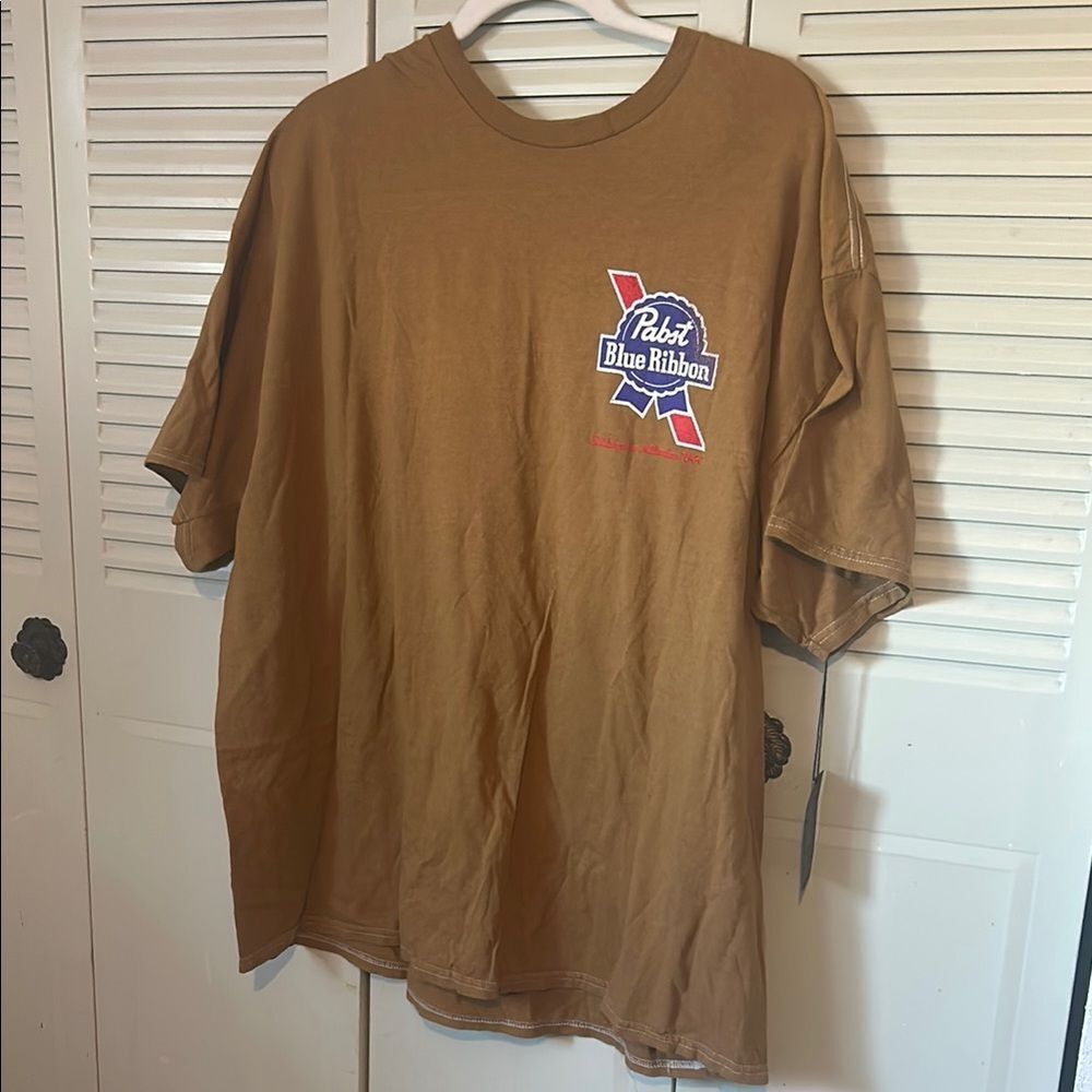 Brown Short Sleeve Tee for Casual Wear size XL